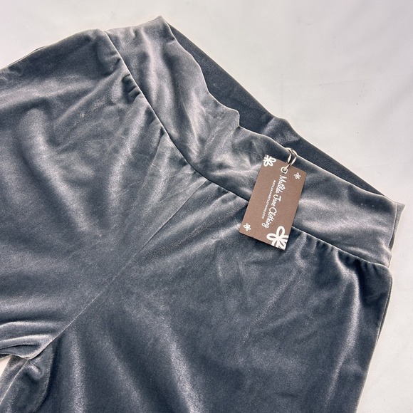 Matilda Jane Pants - Matilda Jane Women's Solid Boho Grey Velvet Wide Ruffle Leg Pants M NWT